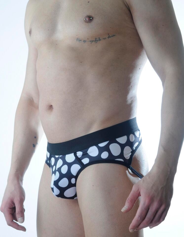 Erkek Yuvarlak Desenli Jockstrap Fantezi İç Çamaşırı
