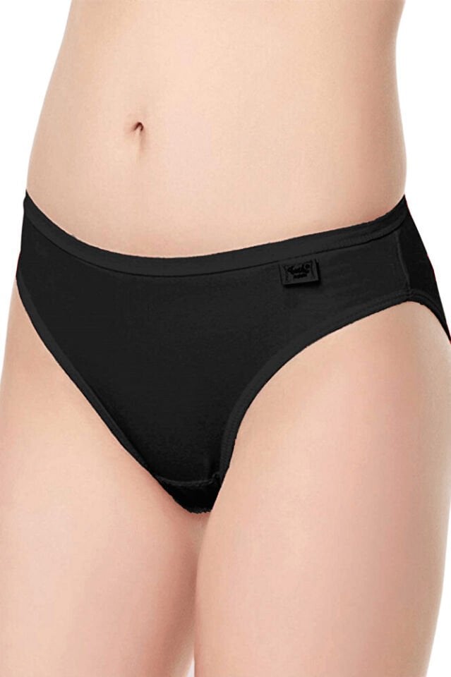 Tutku 6'lı Kadın Elastan Pamuk Penye Düz Bikini Slip Külot S - M -L 715
