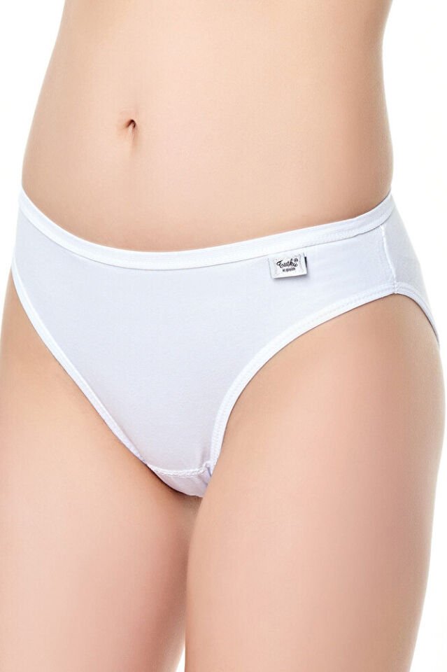 Tutku 6'lı Kadın Elastan Pamuk Penye Düz Bikini Slip Külot S - M -L 715