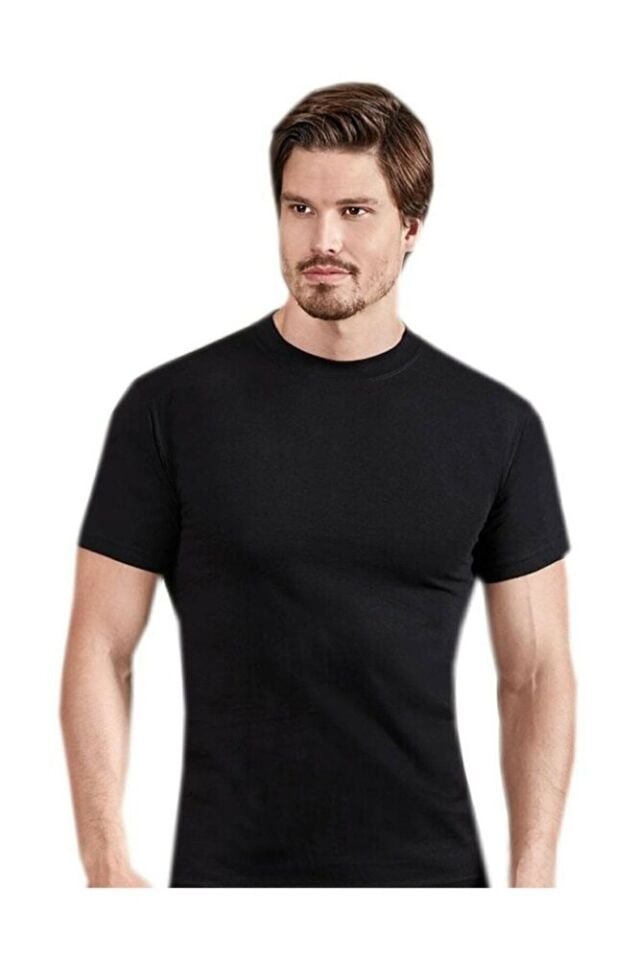 Erkek Siyah Sıfır Yaka Fanila Atlet