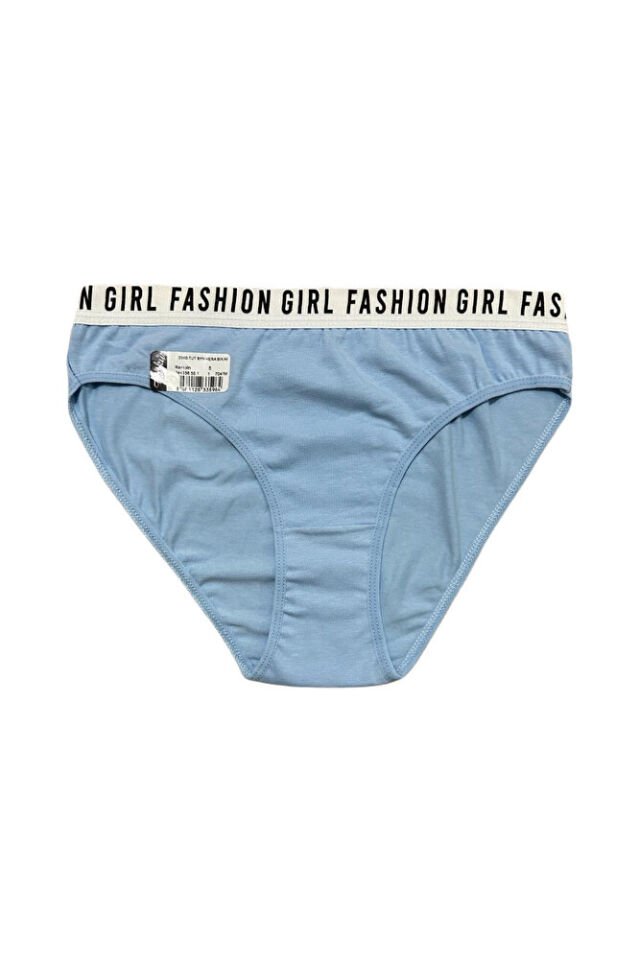 Tutku 6'lı Kadın Hera Bikini Slip Pamuklu Külot Çizgili Düz Lastik Bel Karışık Standart S-M-L