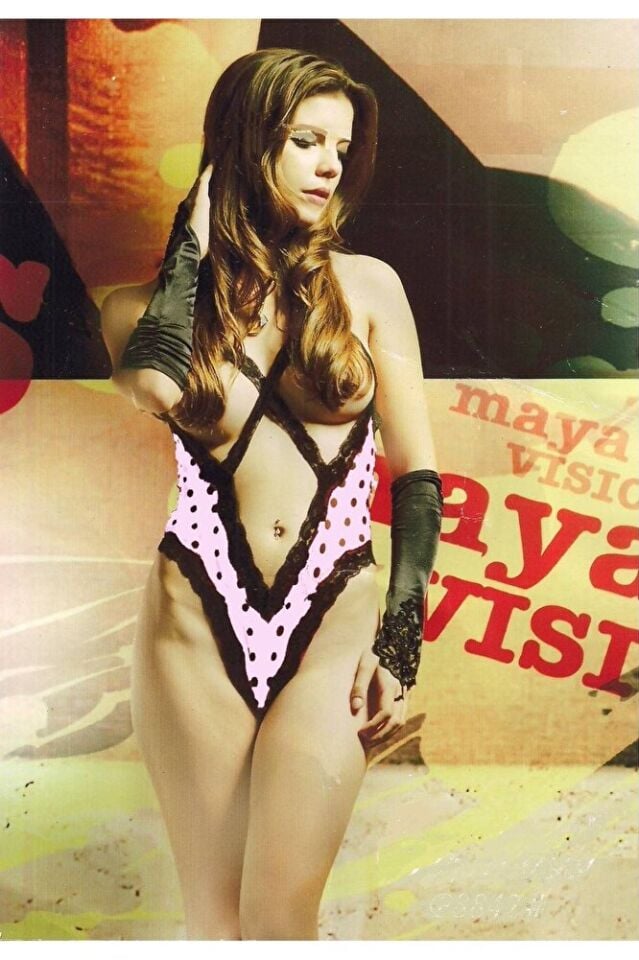 Göğüs Dekolteli Dantelli File Puantiyeli Fantazi Bodysuit Toz Pembe Standart SML