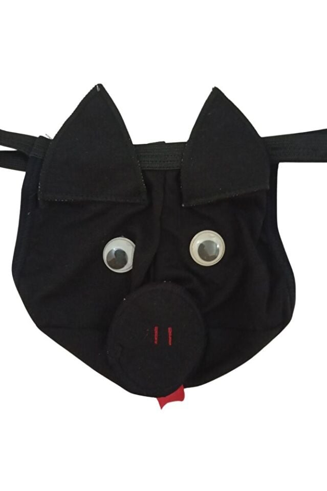 Domuzcuk Fantezi Penye Torbalı Erkek Fantazi Külot Tanga İpli String S-M-L-XL Uyumlu Standart