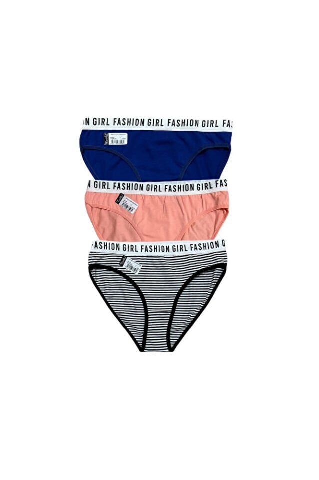 Kadın Hera Bikini Fashion Girl Külot 3'lü Siyah Lacivert Mercan