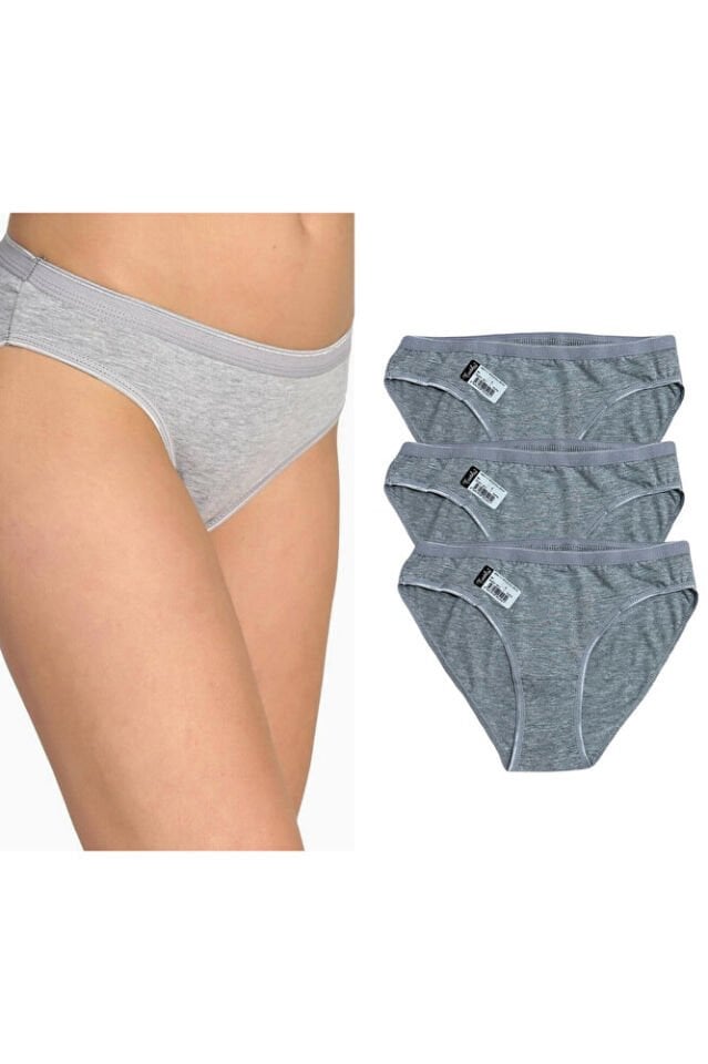 Kadın Suyolu Bikini Slip Külot 3'lü Paket Siyah