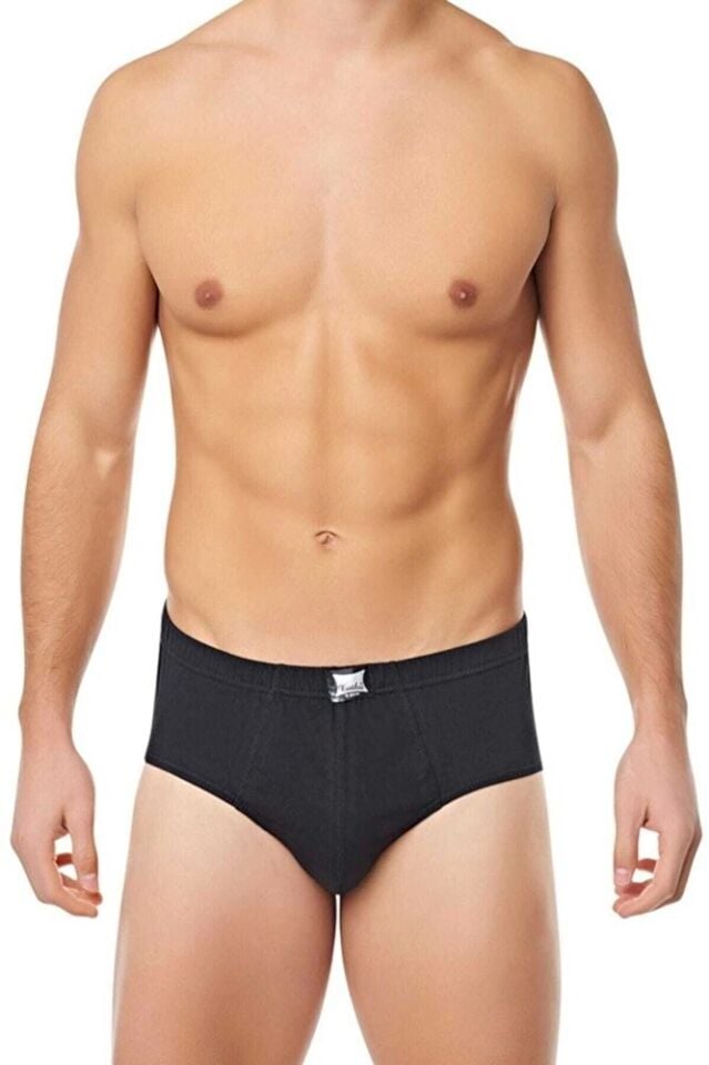 Erkek Siyah Pamuklu Penye Külot 6'lı Paket Yeni Sezon