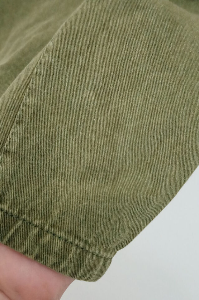 Kadın Haki Kar Yıkamalı Gabardin Şalvar Pantolon – Rahat Kesim, Pamuklu