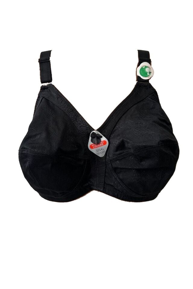 Kadın D Cup Siyah Büyük Beden Toparlayıcı Sütyen 110-130D Küçültücü Minimizer