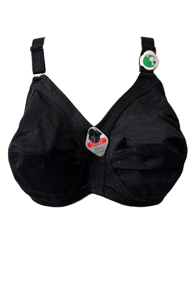 Kadın D Cup Siyah Büyük Beden Toparlayıcı Sütyen 110-130D Küçültücü Minimizer