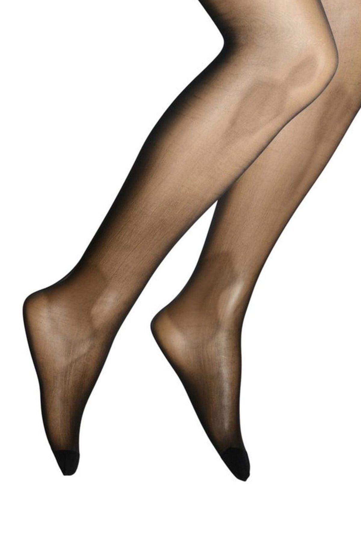 Kadın Siyah Silikonlu Kaymaz Dantelli Dizüstü Jartiyer Çorap 15 Denye İnce Parlak Dore